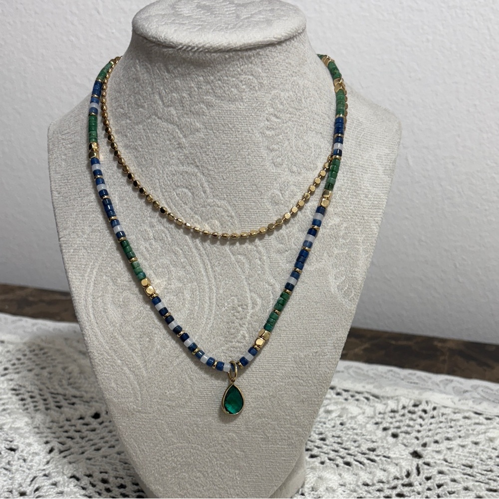 Bay Studio Gold and Green Layered Necklace